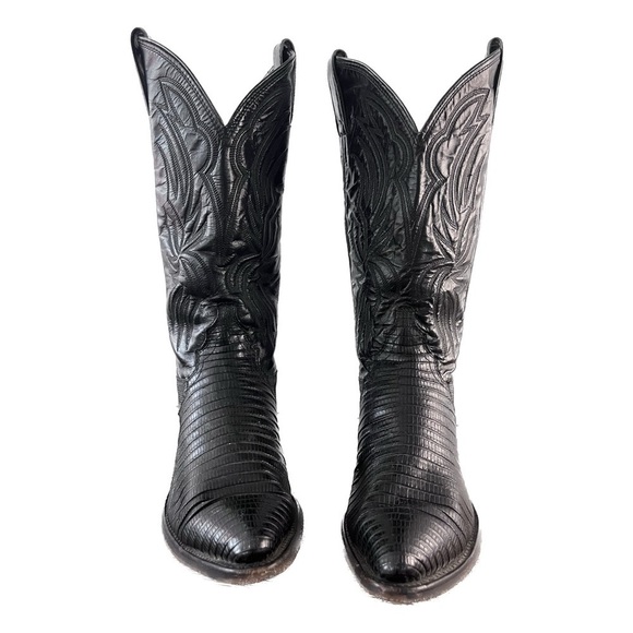 Justin Boots Shoes - Justin Boots | Black Leather Cowboy Boots